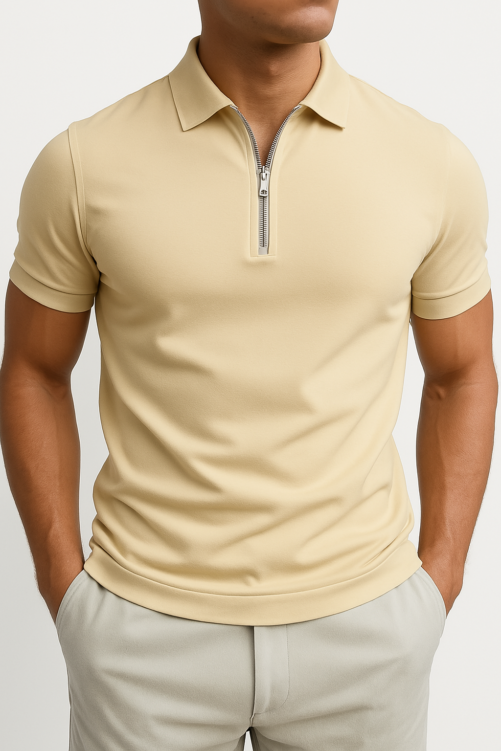THE BELLAGIO HALF ZIP POLO