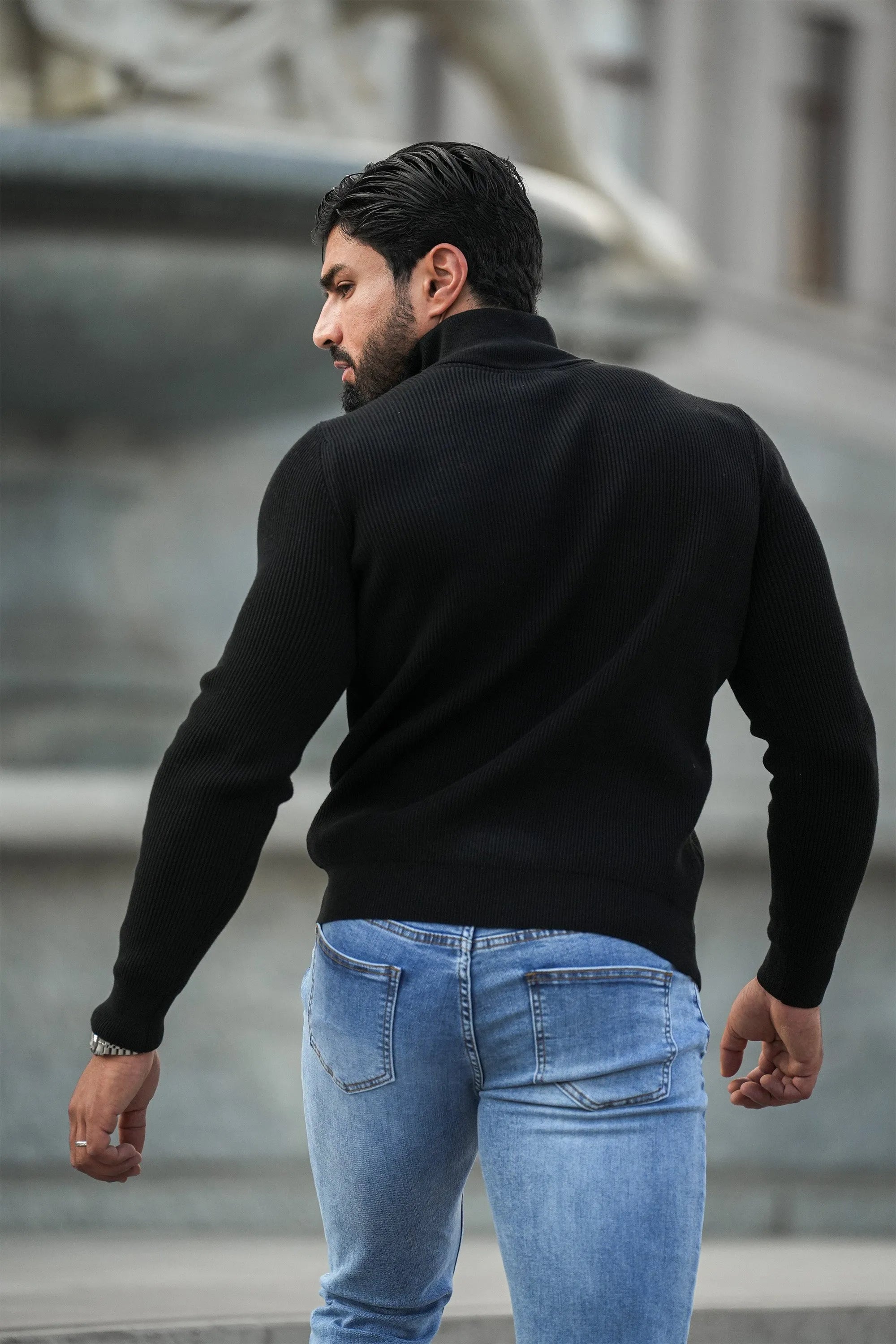 THE AUREN HALF ZIP SWEATER