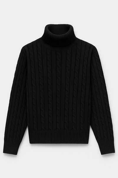 THE ASCOT TURTLE NECK SWEATER