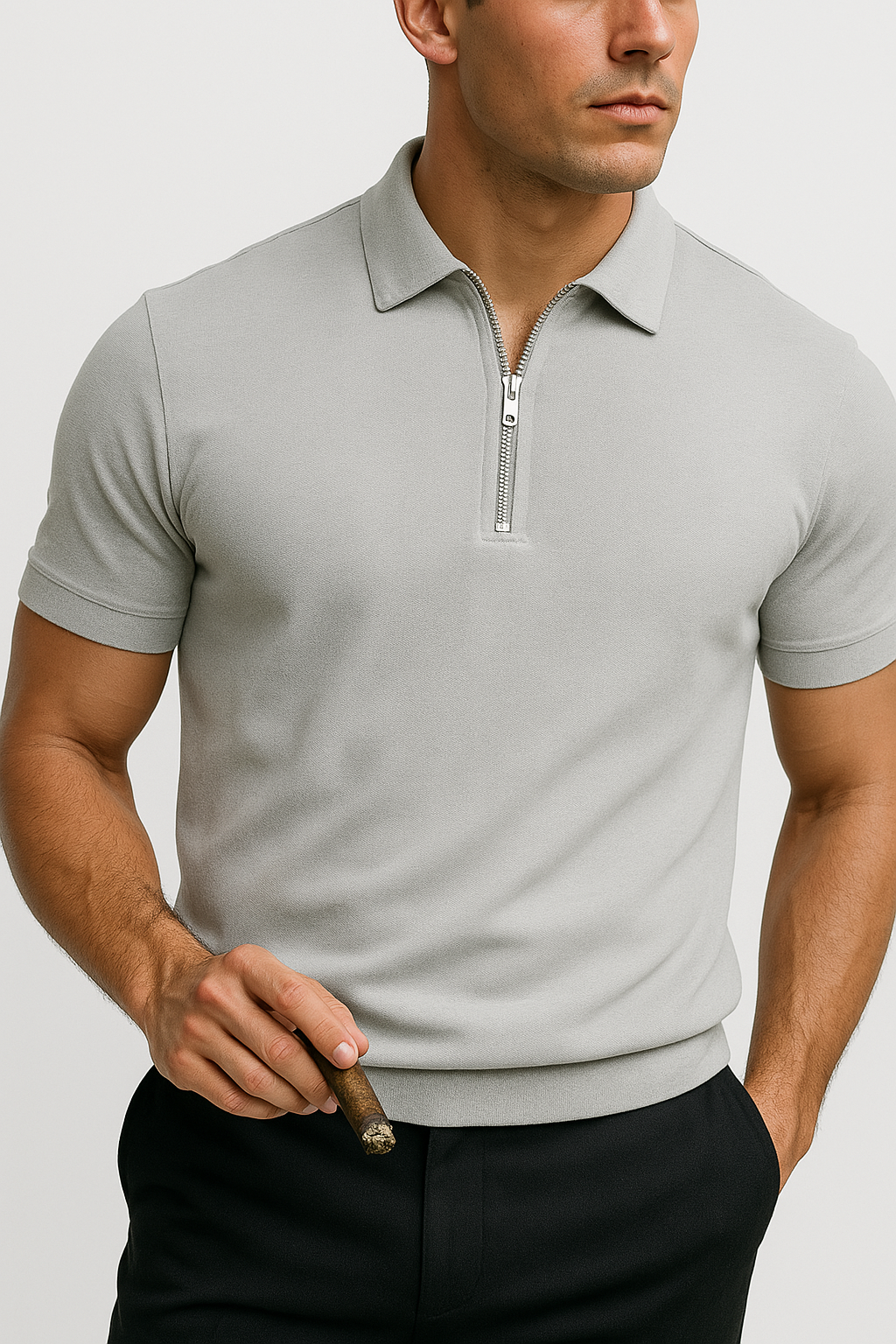 THE BELLAGIO HALF ZIP POLO