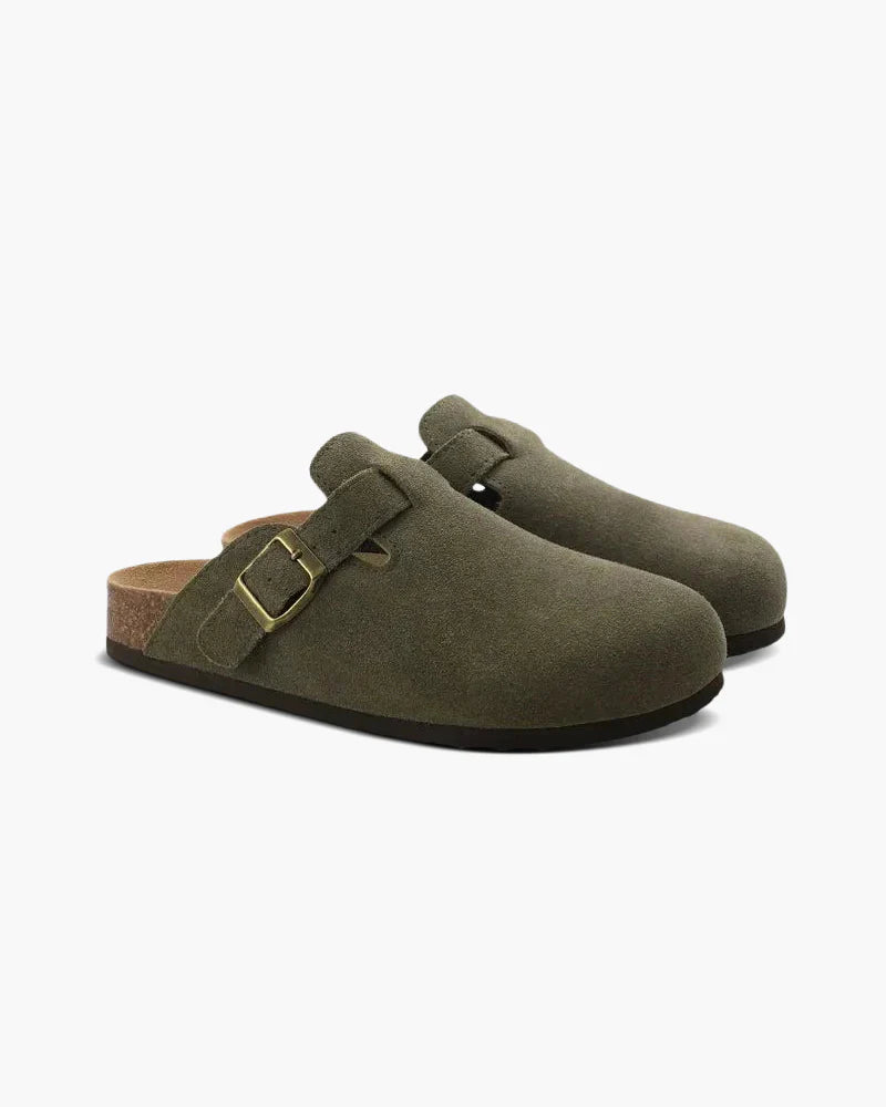 OLD MONEY SUEDE CLOGS
