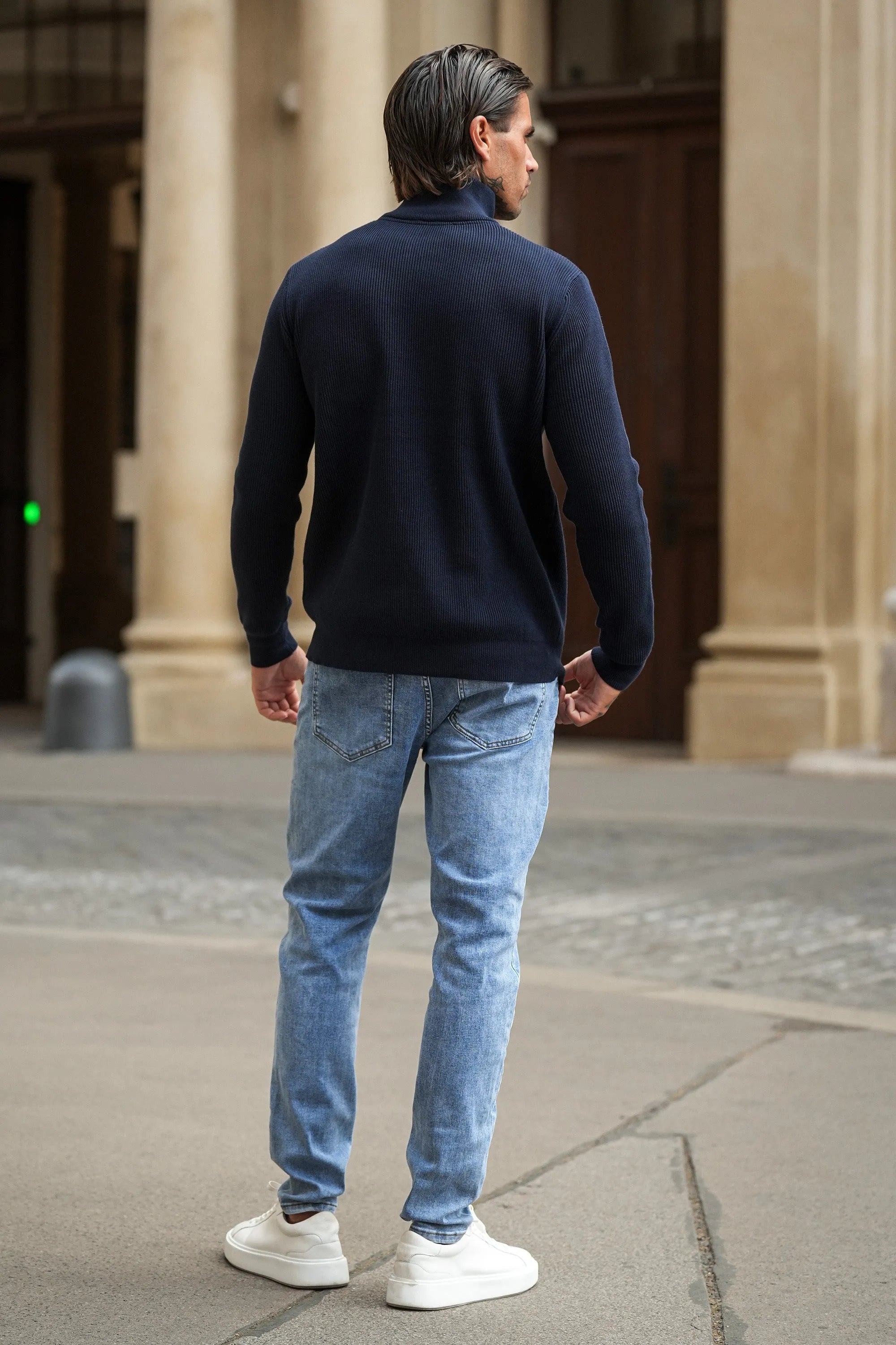 THE AUREN HALF ZIP SWEATER