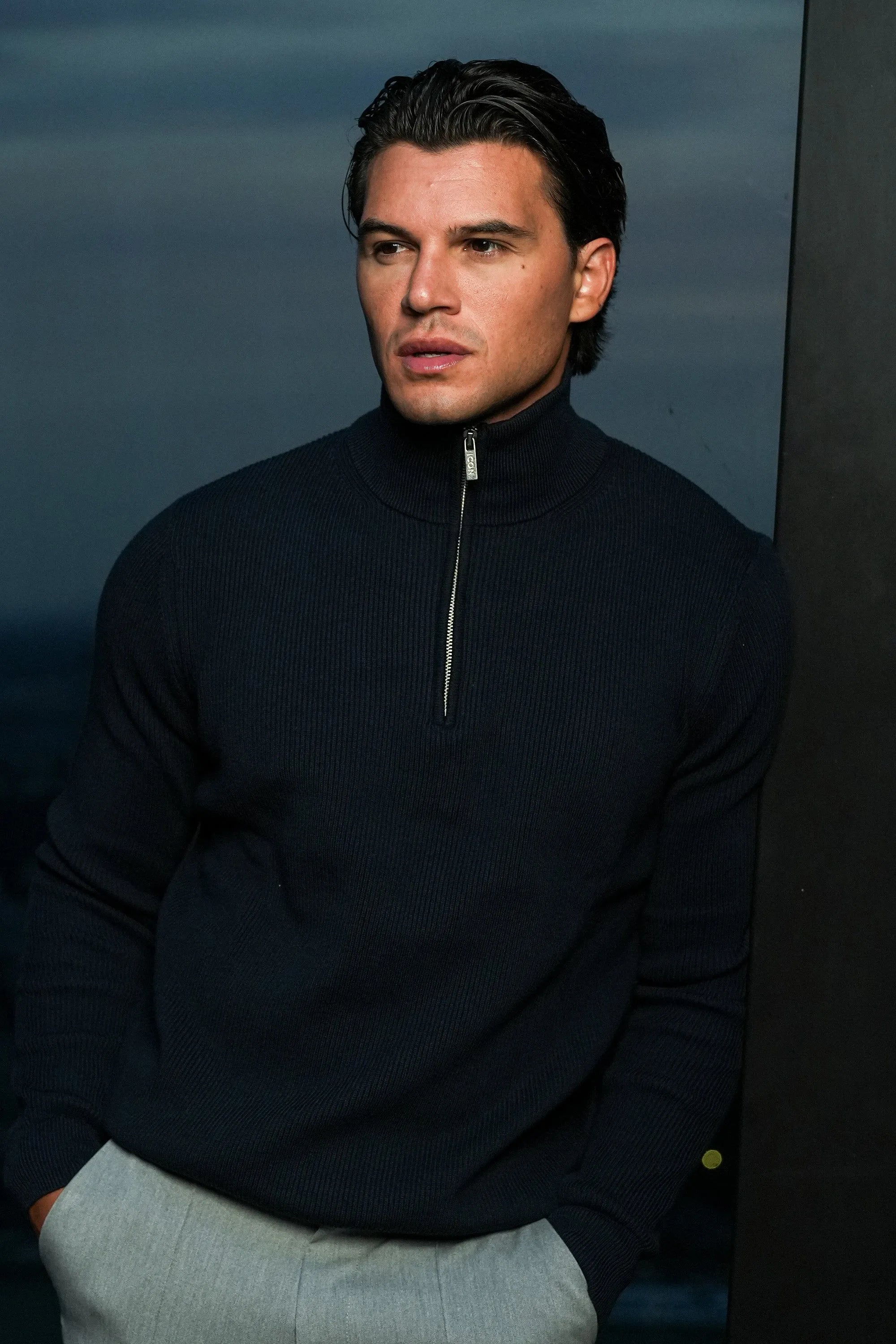 THE AUREN HALF ZIP SWEATER