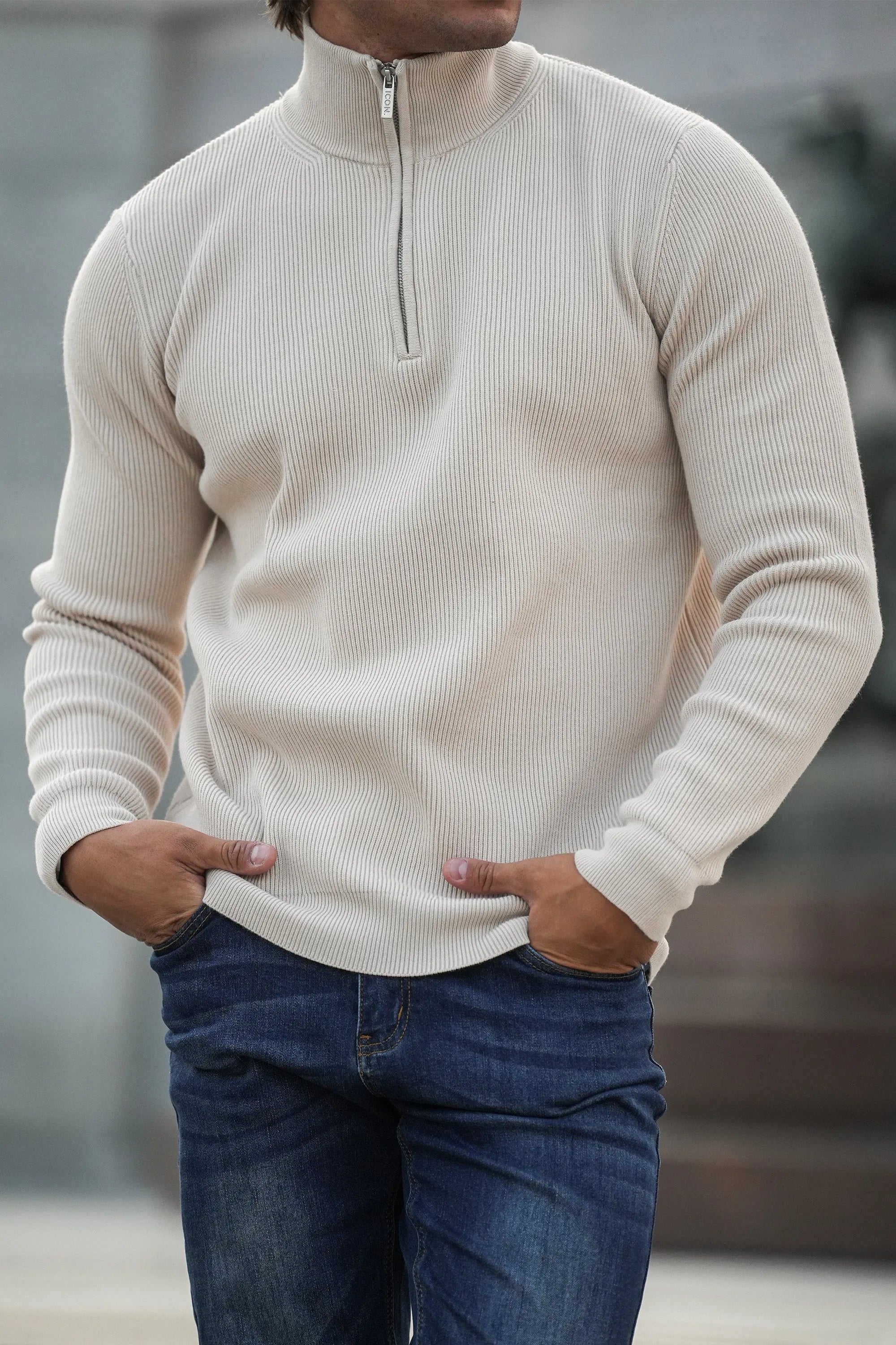 THE AUREN HALF ZIP SWEATER