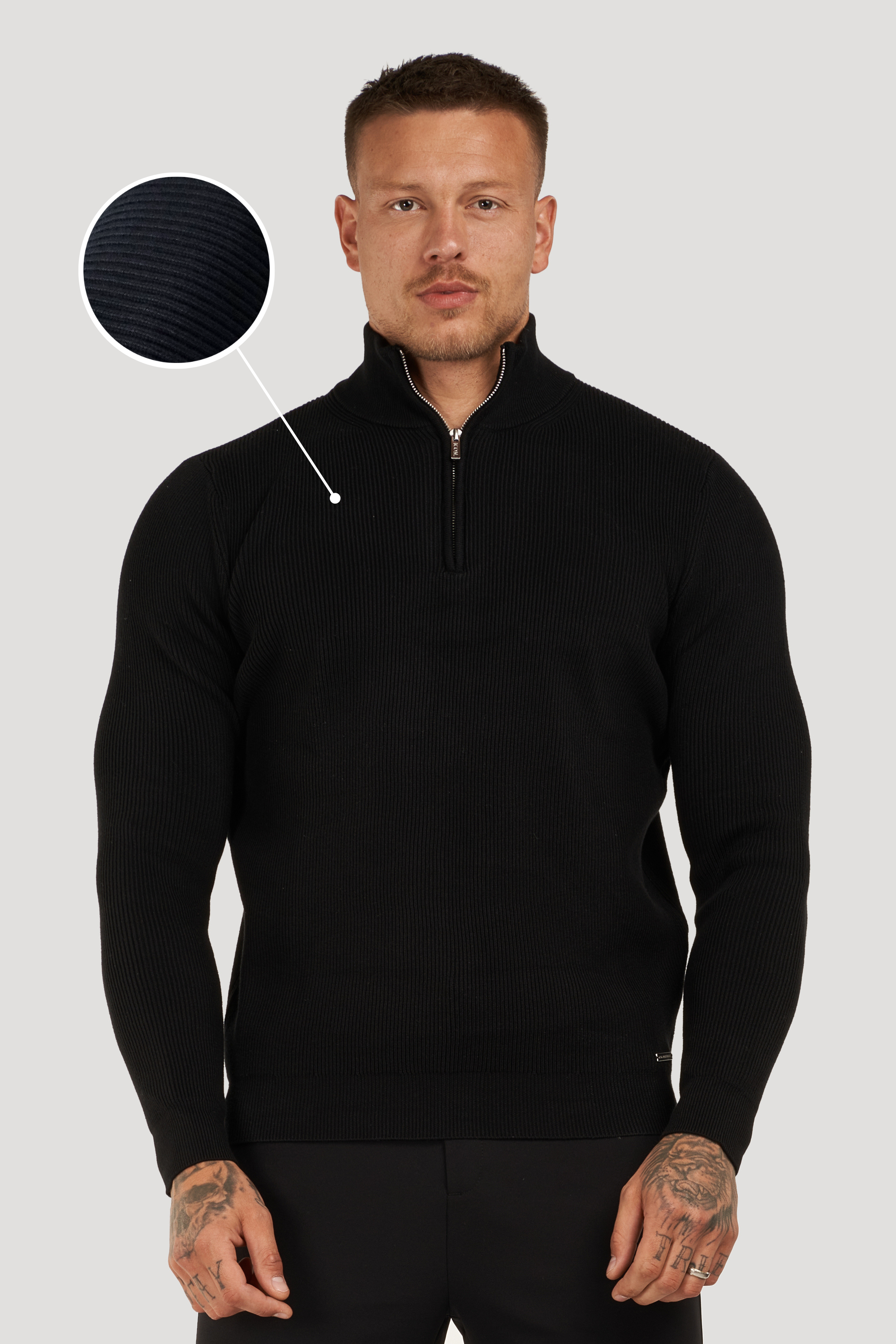 THE AUREN HALF ZIP SWEATER