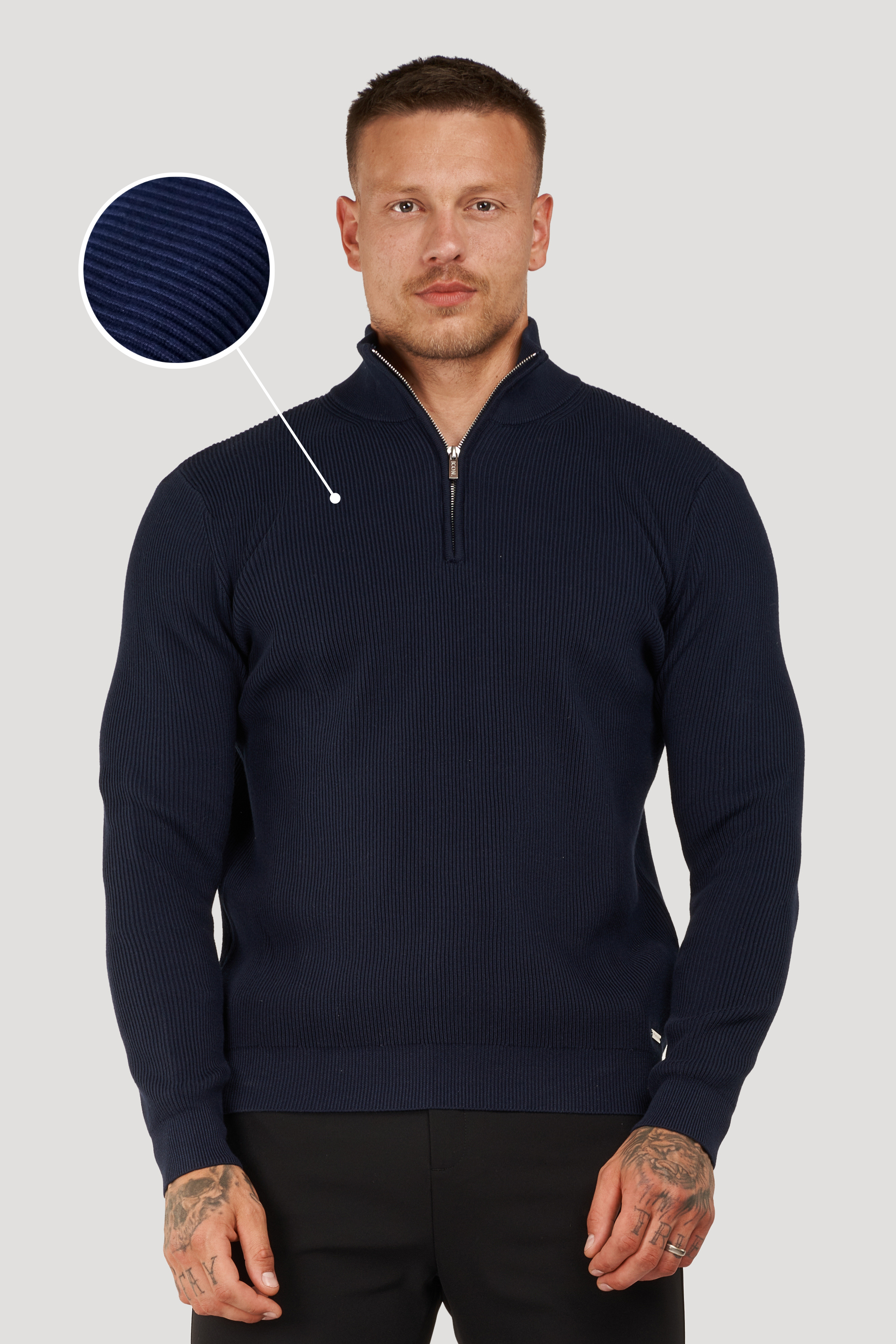 THE AUREN HALF ZIP SWEATER