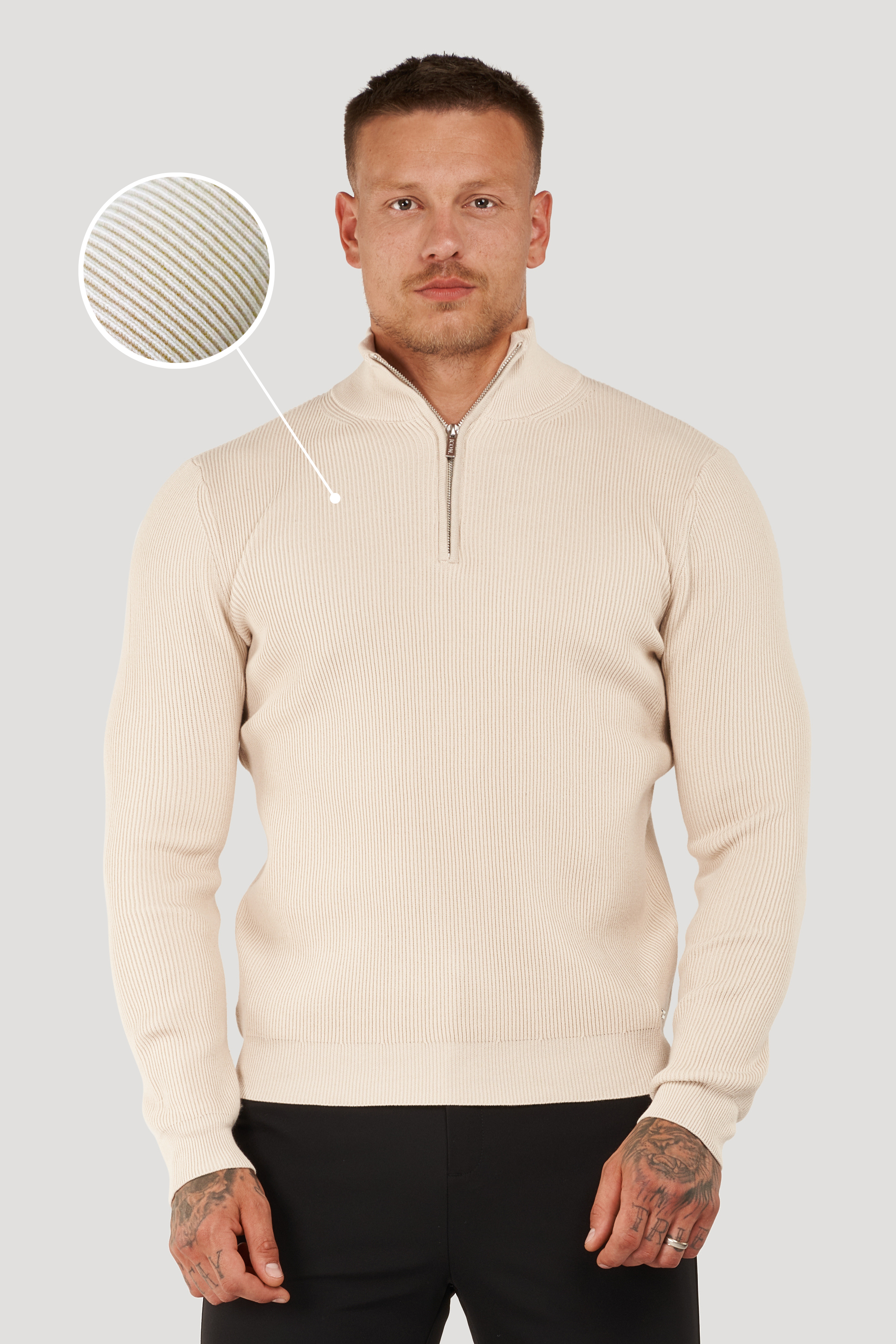 THE AUREN HALF ZIP SWEATER