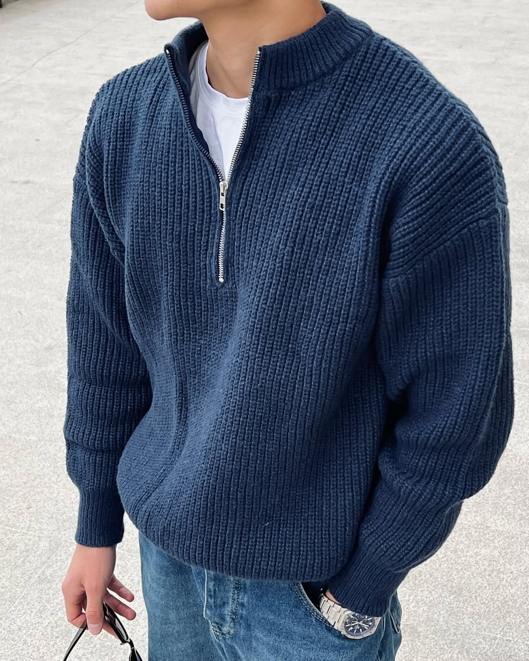 BERLIN HALF ZIP SWEATER