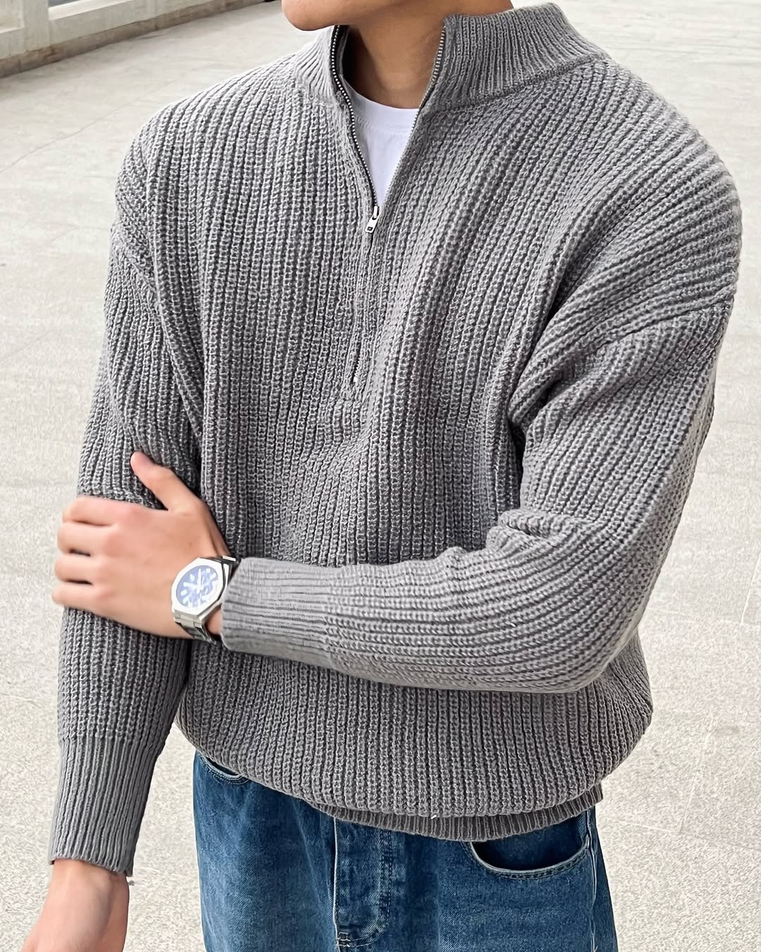 BERLIN HALF ZIP SWEATER