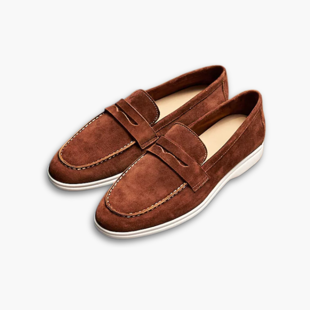100% COWHIDE SUEDE LOAFERS