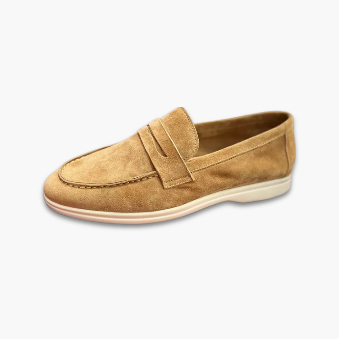 100% COWHIDE SUEDE LOAFERS