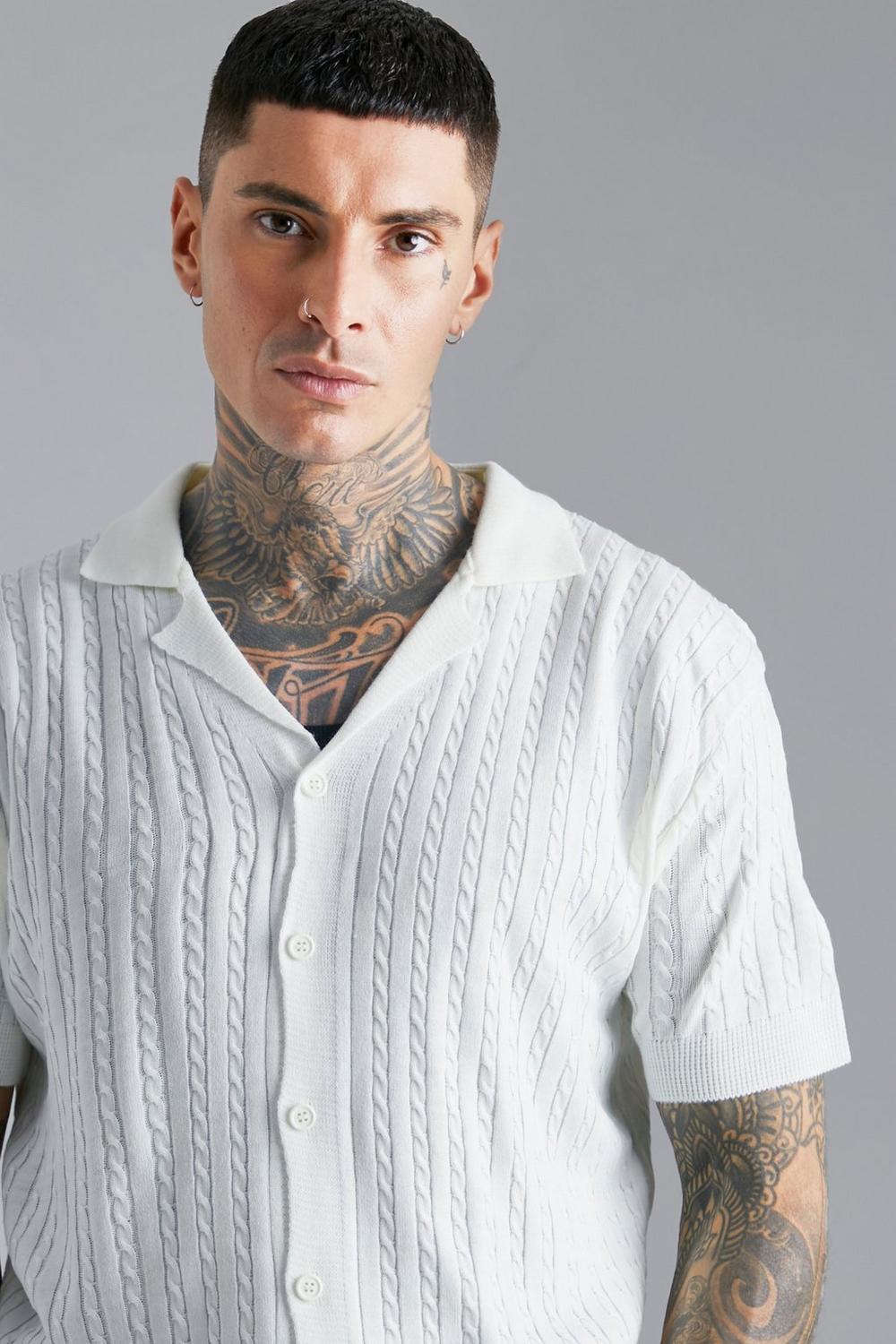 ABU DHABI OVERSIZED CABLE KNIT SHIRT