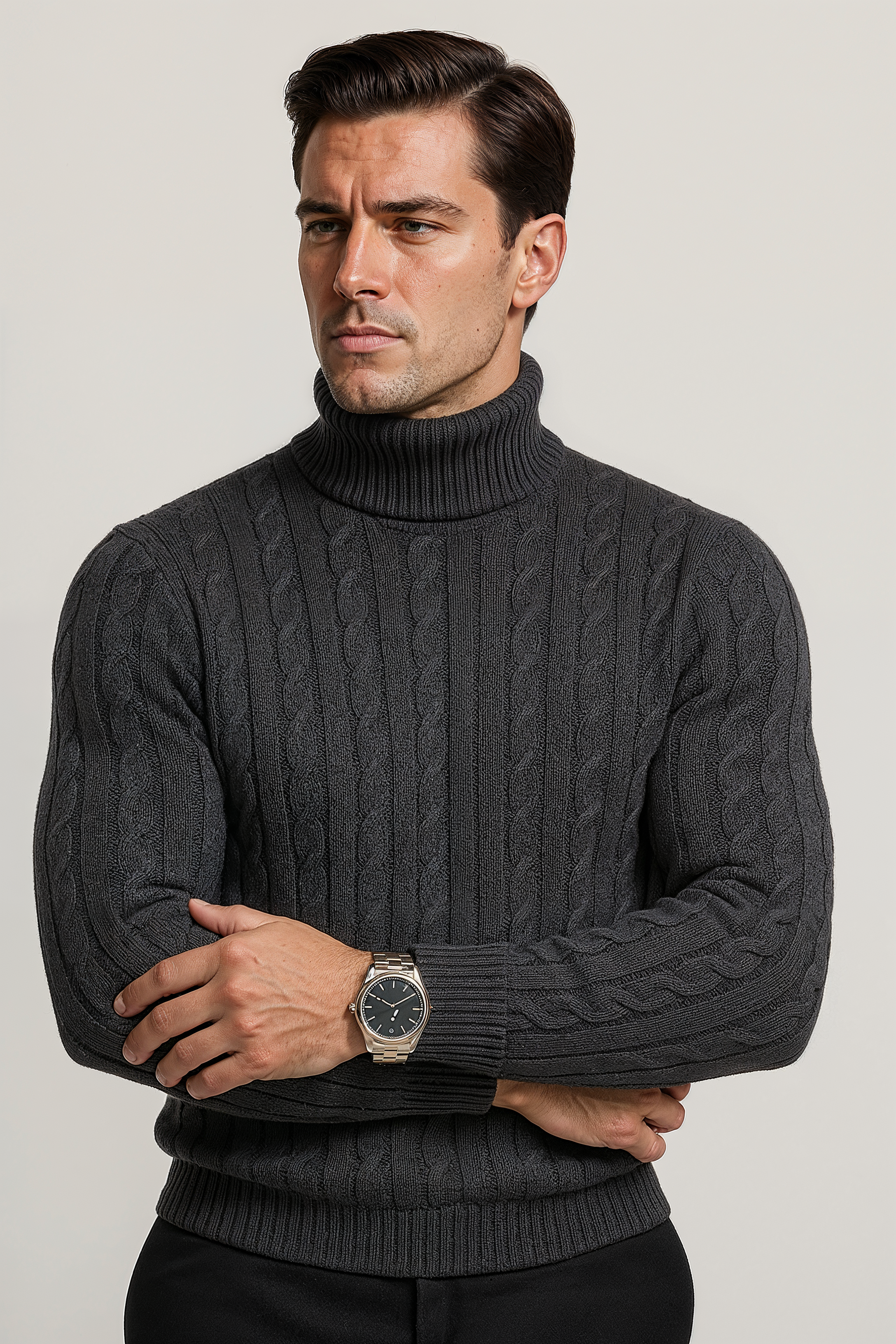 THE ASCOT TURTLE NECK SWEATER