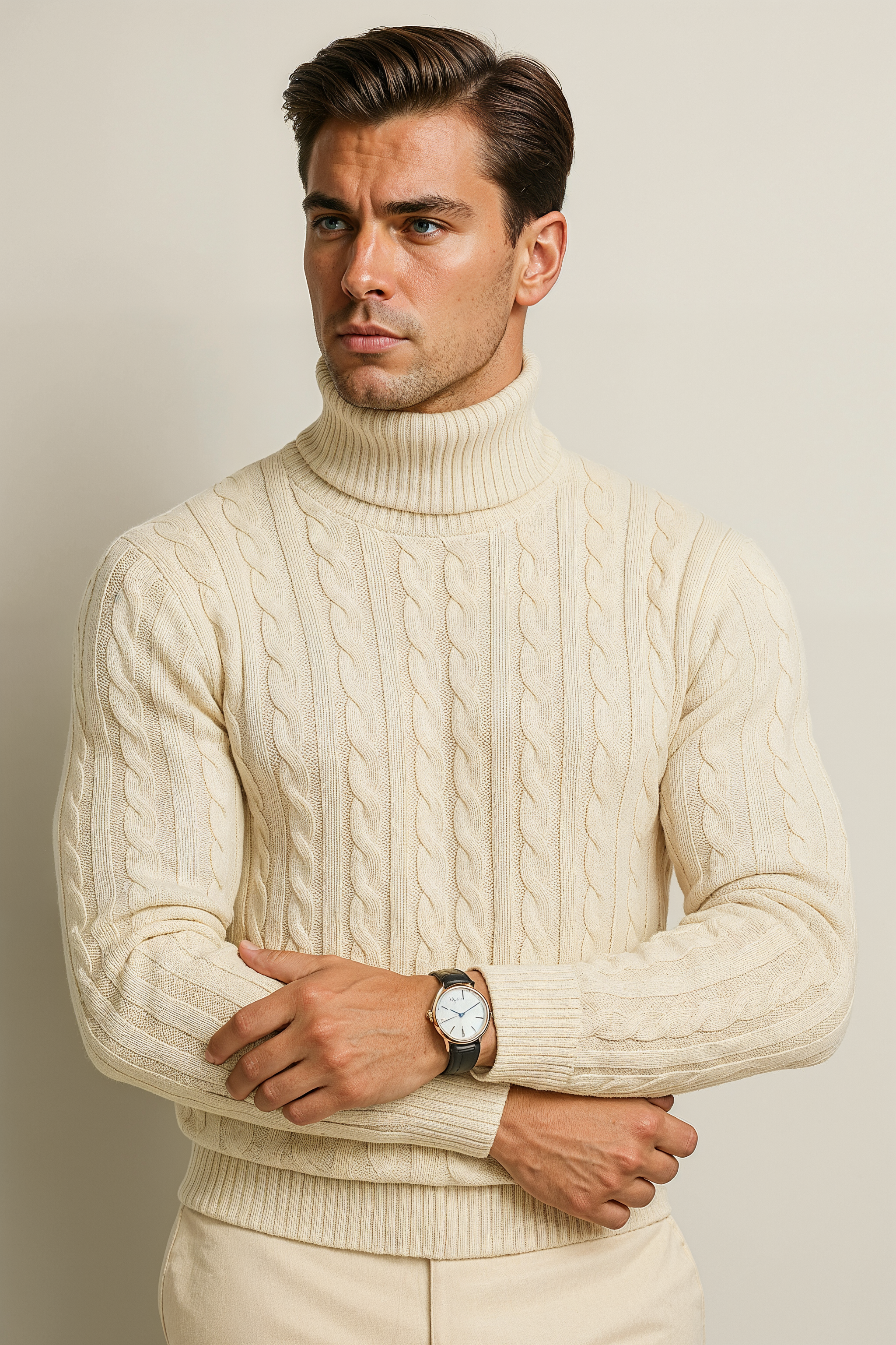 THE ASCOT TURTLE NECK SWEATER